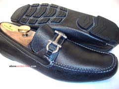 Ferragamo ANTHONY Gancini Bit Driver Driving Shoes Loafers Mens