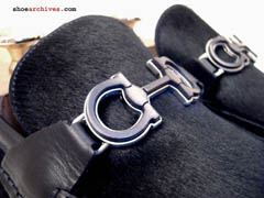 Ferragamo BRAZIL Exotic Calf Hair Gancini Bit Dress Shoes Loafers Men